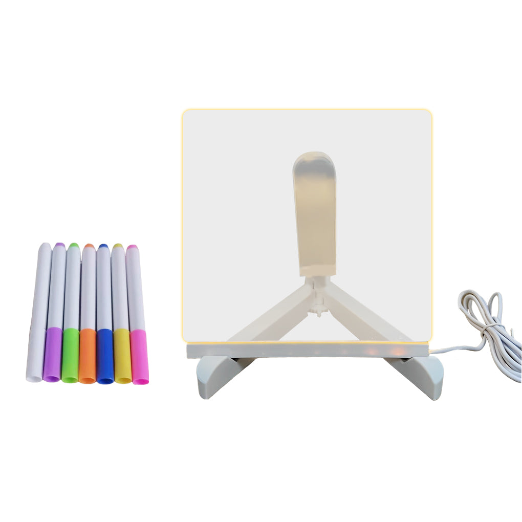 LED Message Board Lamp - Writable Acrylic Table Light
