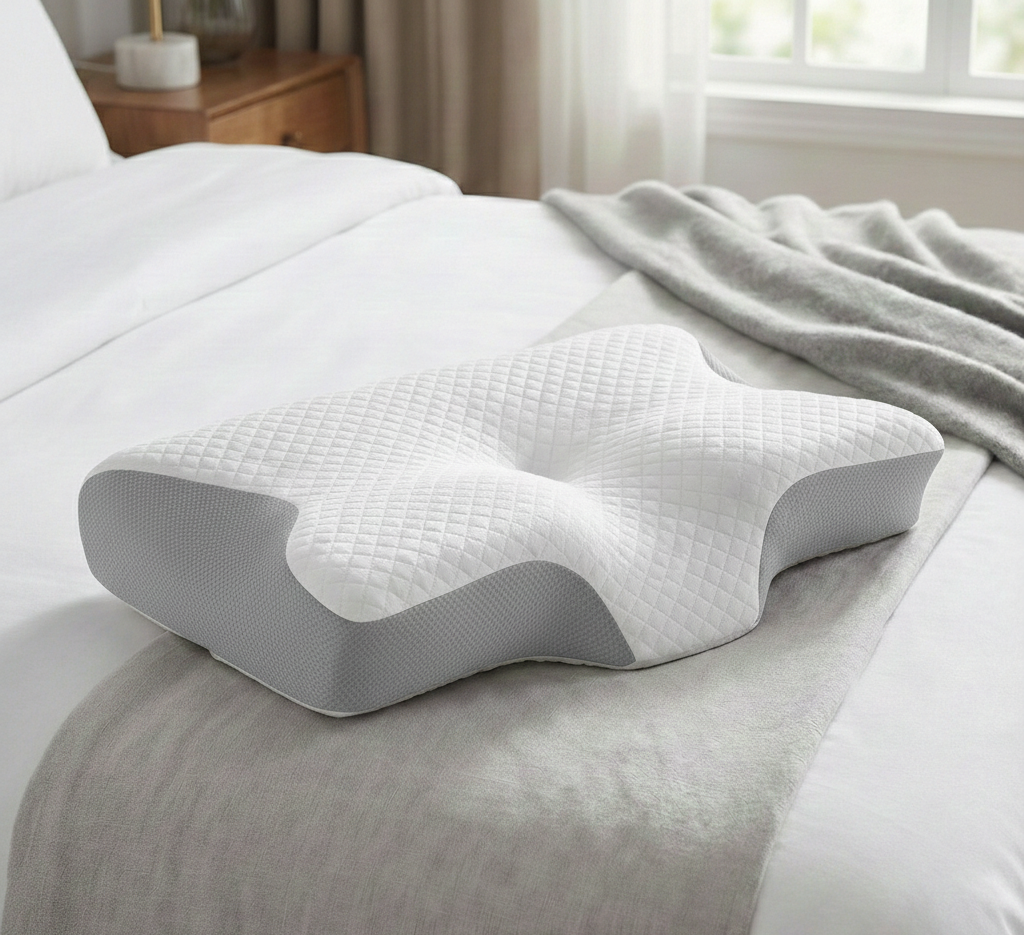 Cervical Neck Pillow – Ergonomic Memory Foam Contour Pillow for Side & Back Sleepers