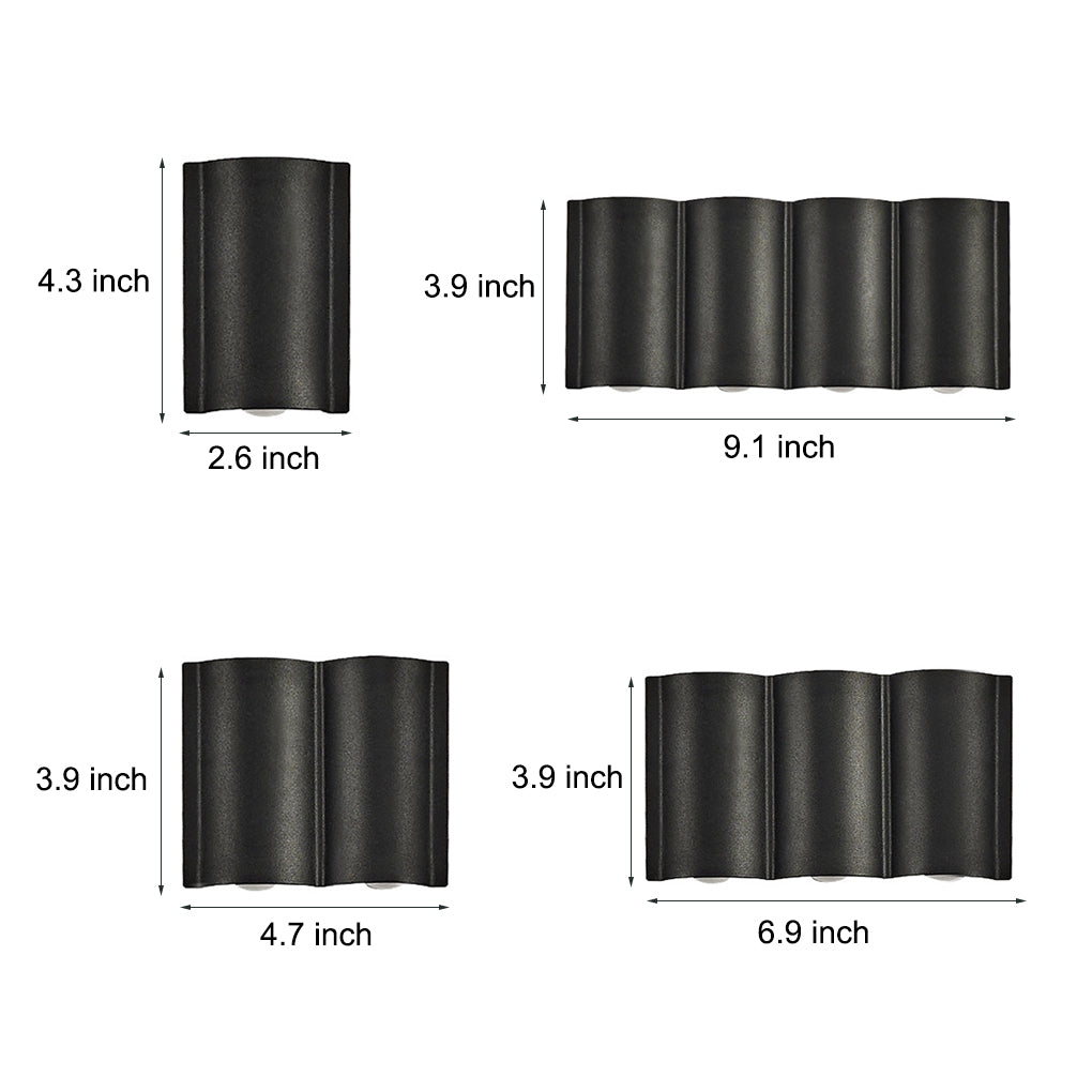 Wave Up Down Wall Light - Modern Outdoor LED