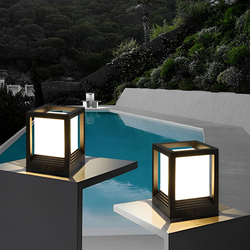 Garden Pedestal Light - Minimalist Square LED Post