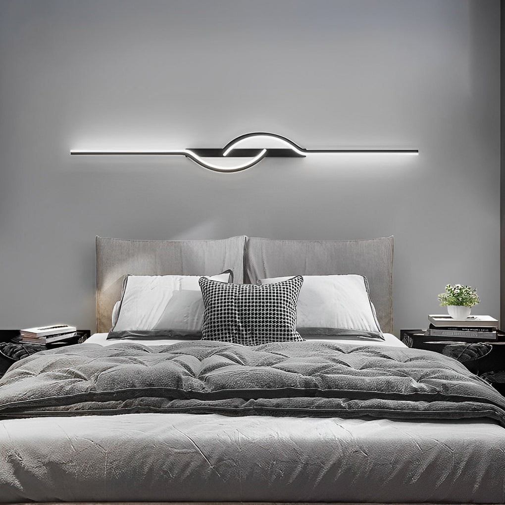 Linear Wall Sconce - Modern Black Aluminium Lamp