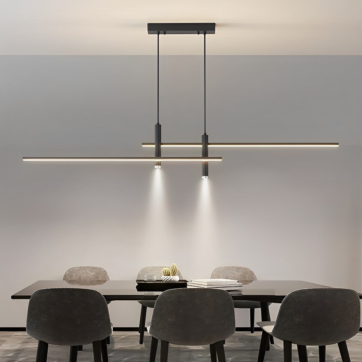 Modern MinimalistLED Long Strip Indoor Pendant Lights