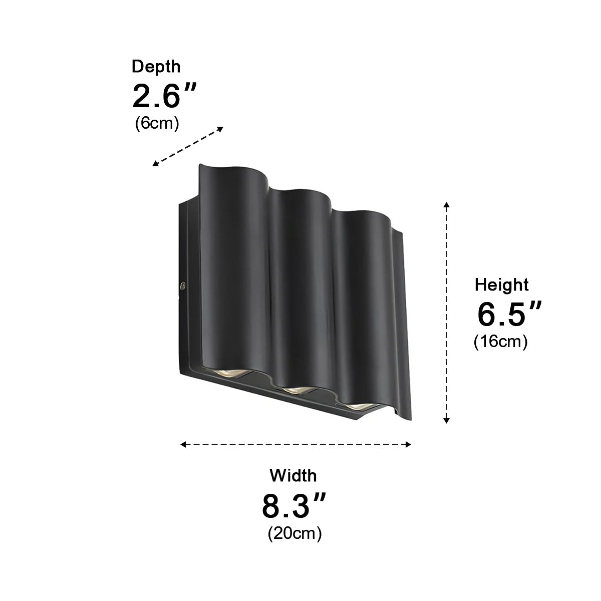 Water Wave Up Down Wall Light - Outdoor LED