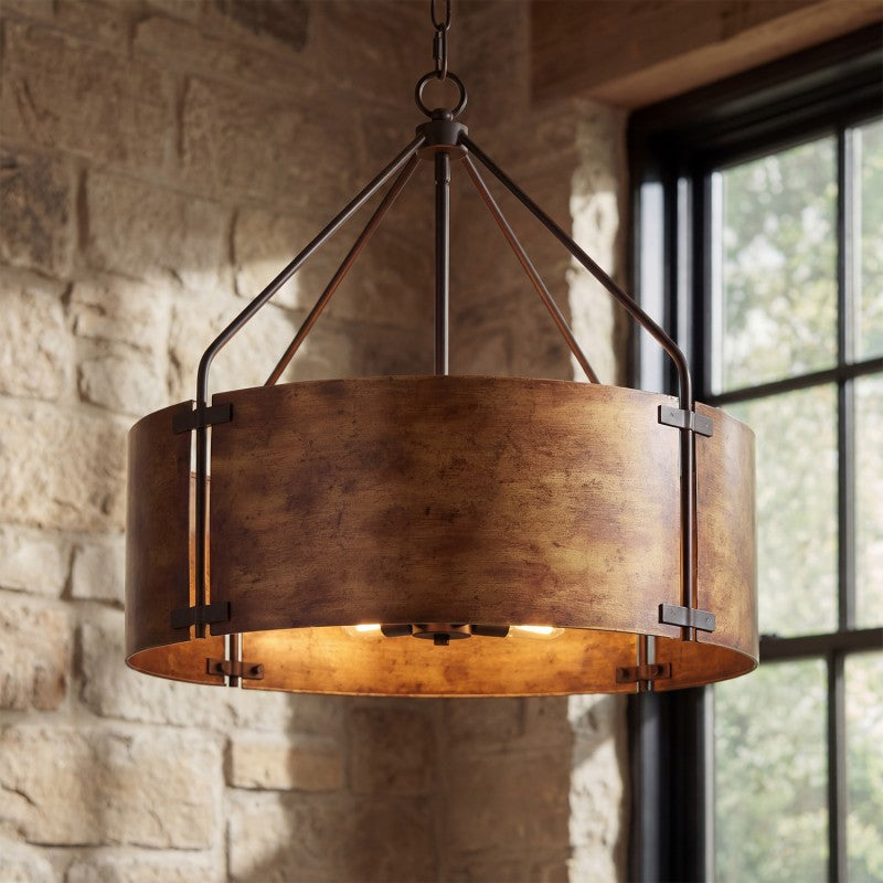 Astair Nordic Metal Deep Dome Vanity Wall Sconce in Rustic Brass