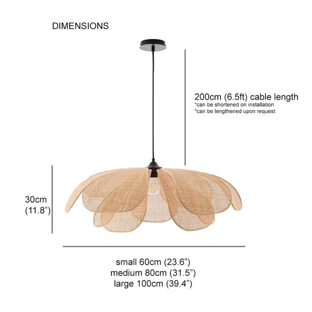 Cefalu Rattan Petals Pendant Light