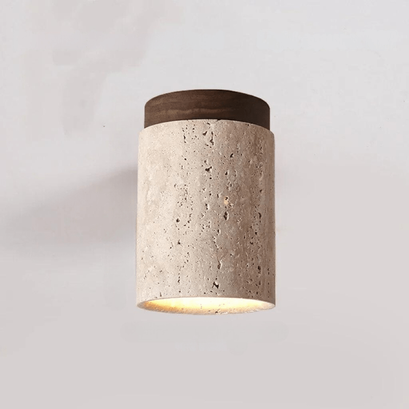 Hallway Ceiling Light – Slim LED Flush Light for Stairs & Corridors, Wood or Brown, 2 Sizes