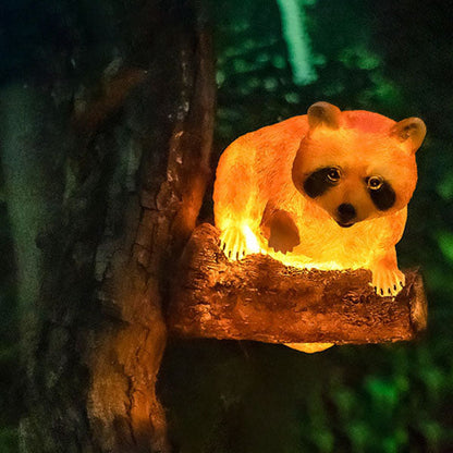 Solar Animal Garden Light – Owl, Chameleon, Toucan or Raccoon Decorative Outdoor Lamp