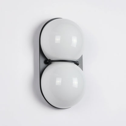 Capella Mid Century Modern Duo Sphere Wall Light Sconce