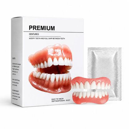 Boil-and-Bite Natural-Looking Denture Set (Upper & Lower)