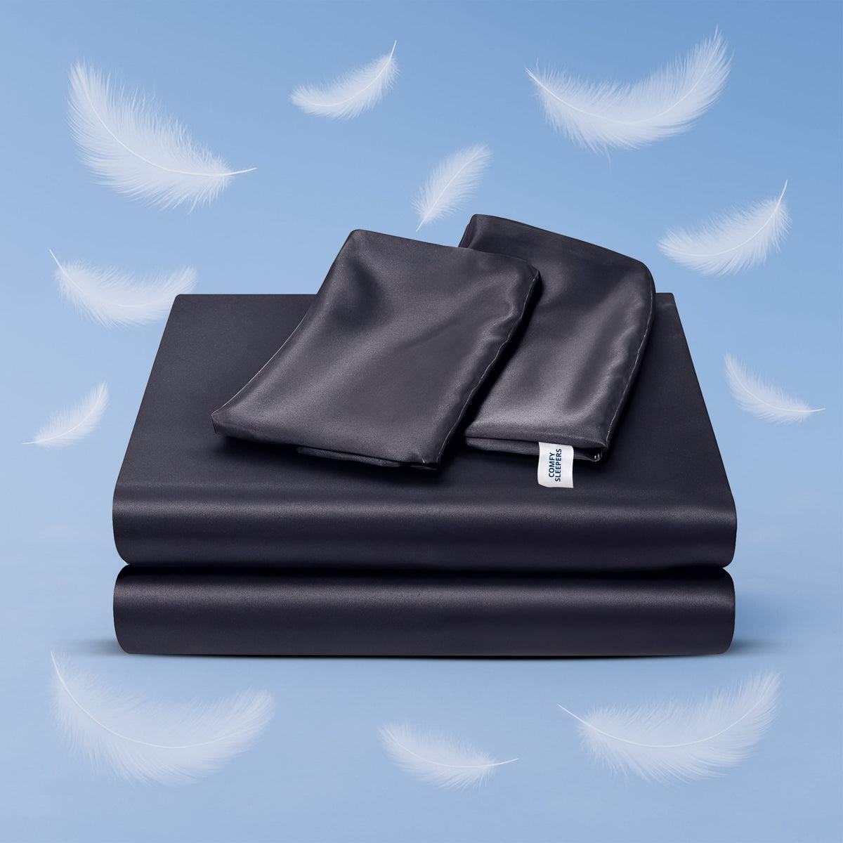 4-piece breathable bedding set with silver ion protection