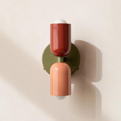 Up Down Wall Light – Scandinavian Two-Way LED Sconce, 16 Colour Combinations