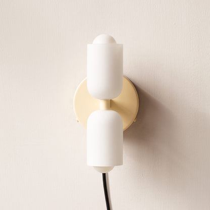 Modern Creamy Double Heads Wall Sconce