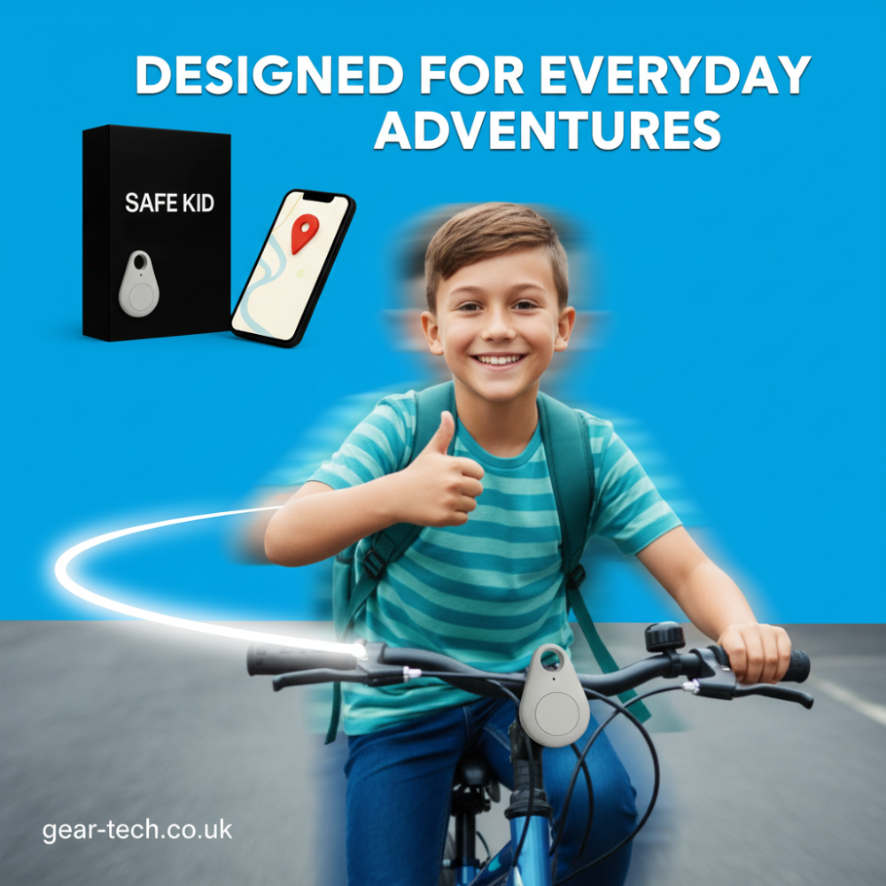 Children’s Waterproof GPS Tracker with Real-Time Location & SOS Alarm | Small, Light, Carrying Case and Security Features | Sansoti