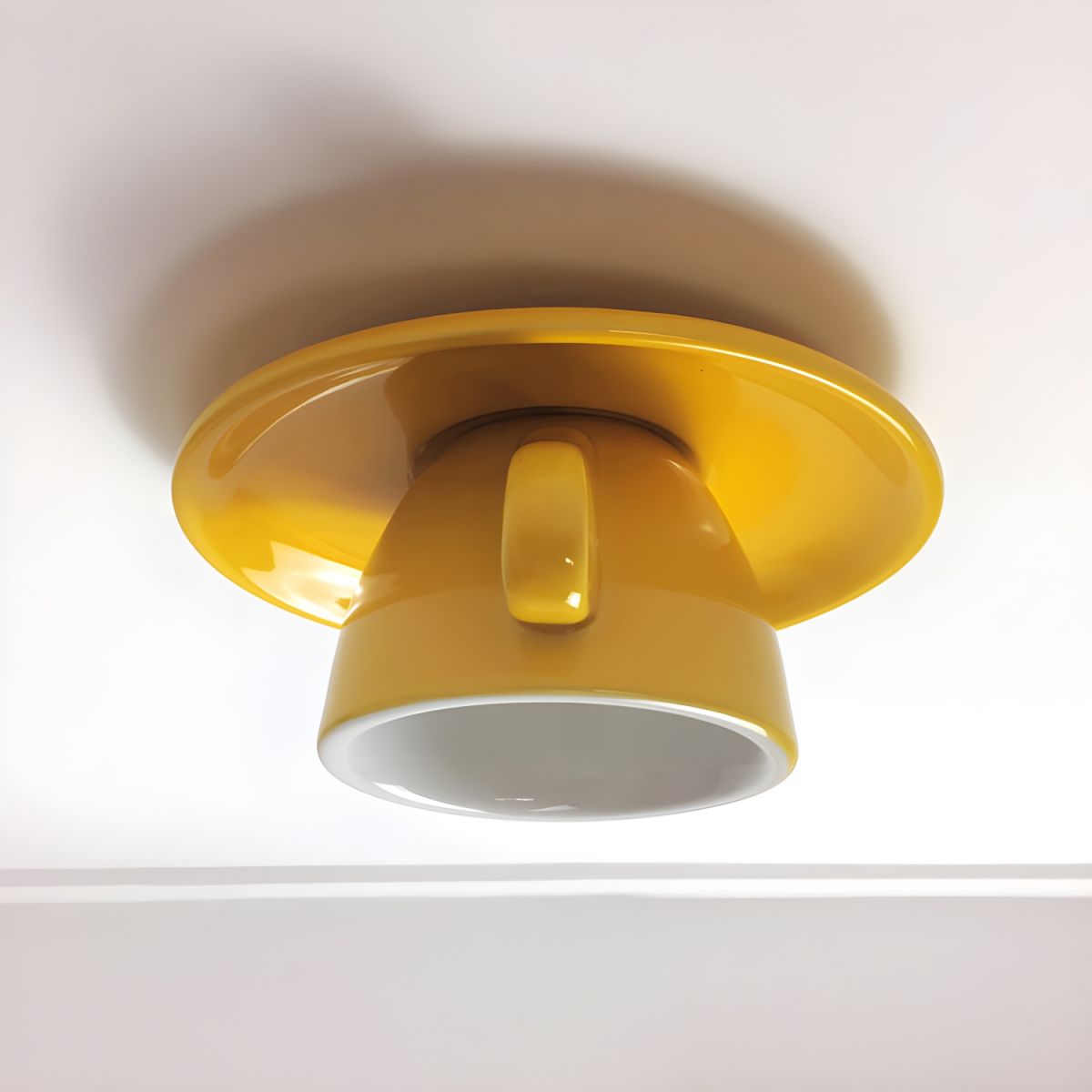Valentina Modern Coffee Cups Ceramic Flush Ceiling Lighting