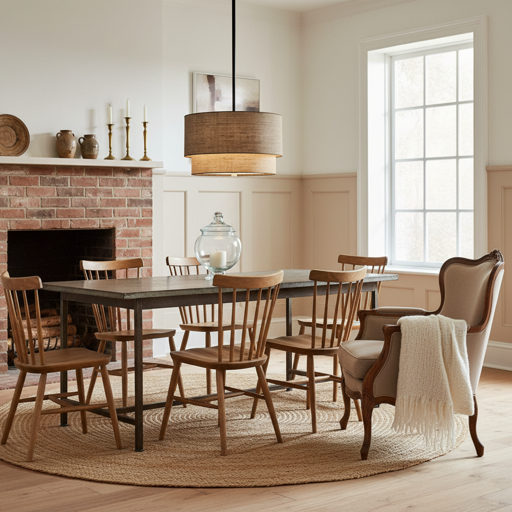 Beck Modern Fabric Natural Linen Double Drum Chandelier