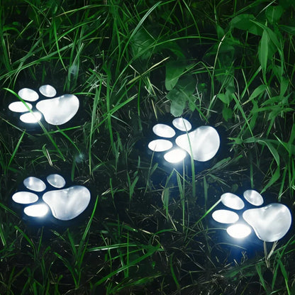 Paw Print Solar Lights – Waterproof Garden Path Lights, Warm, Cool or Multicolour, 3 to 24 Pack