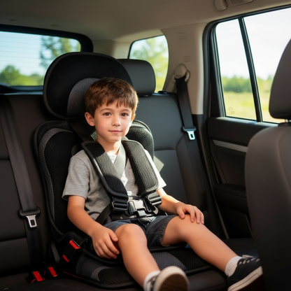 Child Car Booster Seat - Portable Foldable Seat