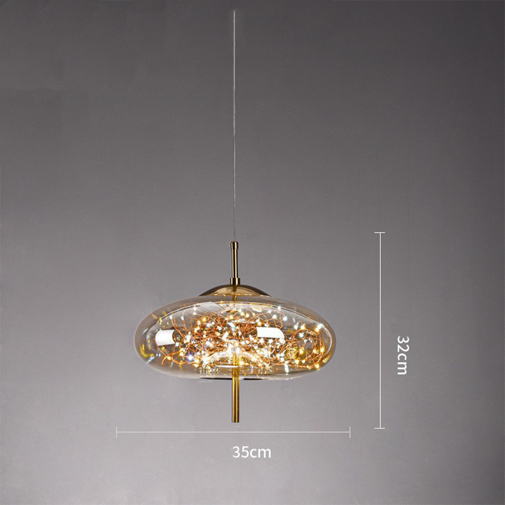 Modern Glass LED Ceiling Lamp – Perfect for Home Spaces