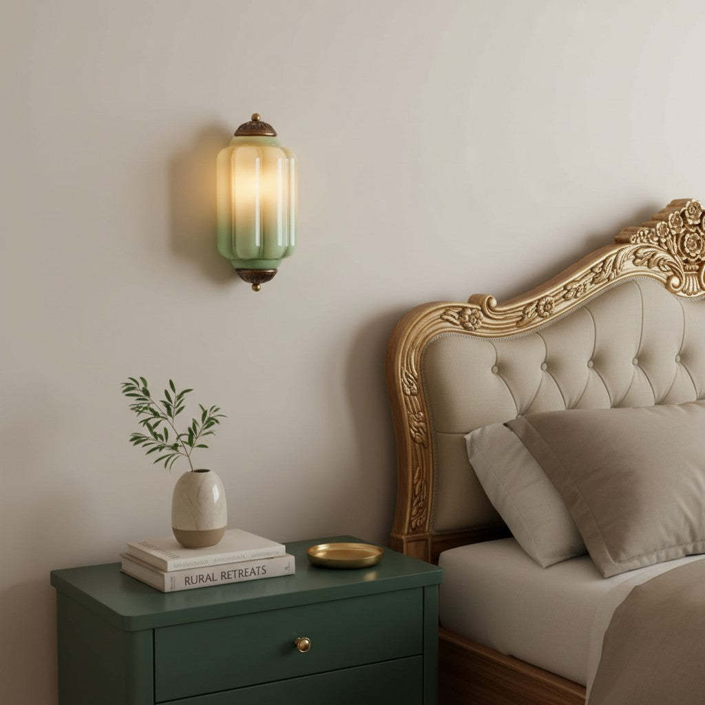 Lumi Vintage Antique Milk Glass Flush Eloise Sconce
