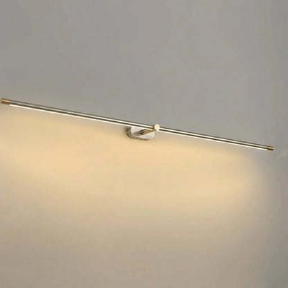 Linear LED Wall Light – Slim Modern Bar in Gold, Black or Brushed Nickel, 69 to 127cm, Dimmable Option