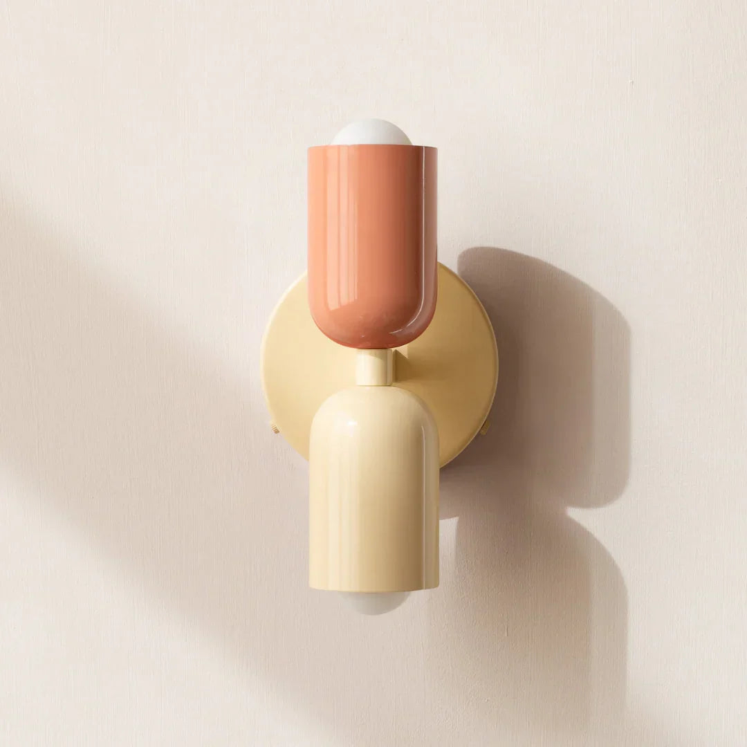 Up Down Wall Light – Scandinavian Two-Way LED Sconce, 16 Colour Combinations