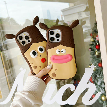 3D Frog Phone Case – Cute Cartoon Protective Case for iPhone 12 to 15 Models, 2 Styles