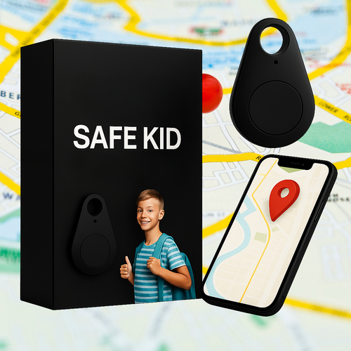 Children’s Waterproof GPS Tracker with Real-Time Location & SOS Alarm | Small, Light, Carrying Case and Security Features | Sansoti