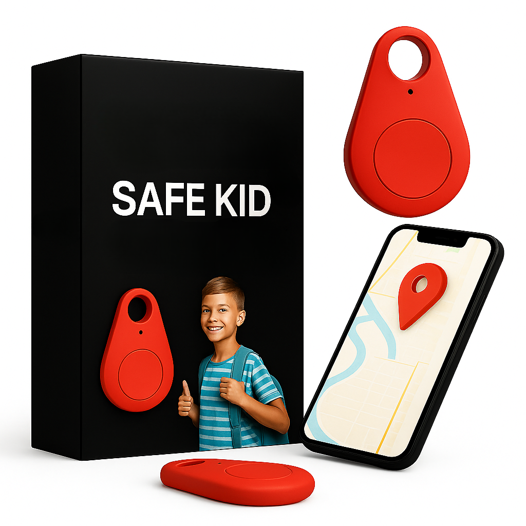 Children’s Waterproof GPS Tracker with Real-Time Location & SOS Alarm | Small, Light, Carrying Case and Security Features | Sansoti