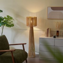Japandi Floor Lamp Natural with Shade - Dart
