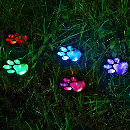 Paw Print Solar Lights – Waterproof Garden Path Lights, Warm, Cool or Multicolour, 3 to 24 Pack