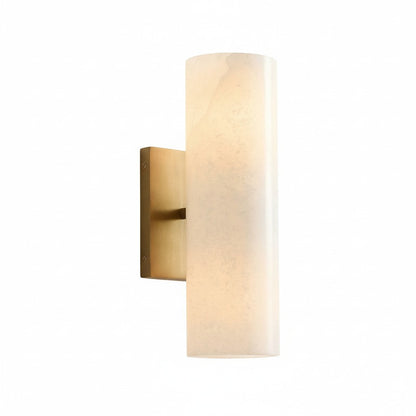 Doran Modern Elegant Alabaster Tube Sconce
