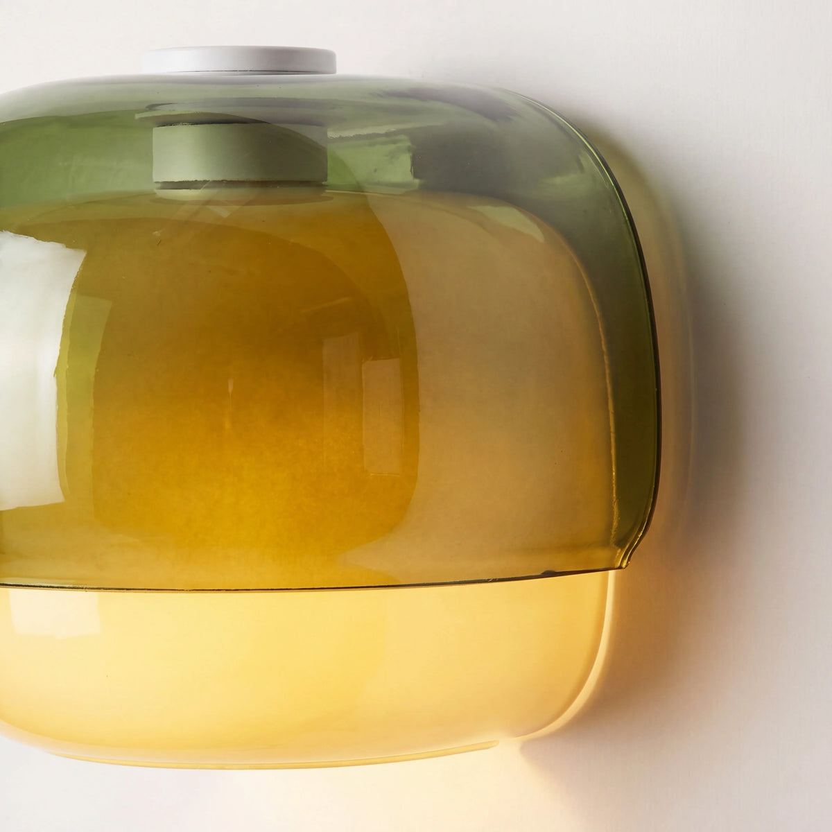 Coloured Glass Wall Light – Modern Sconce, Orange, Green, Blush, Burgundy, Yellow or Grey
