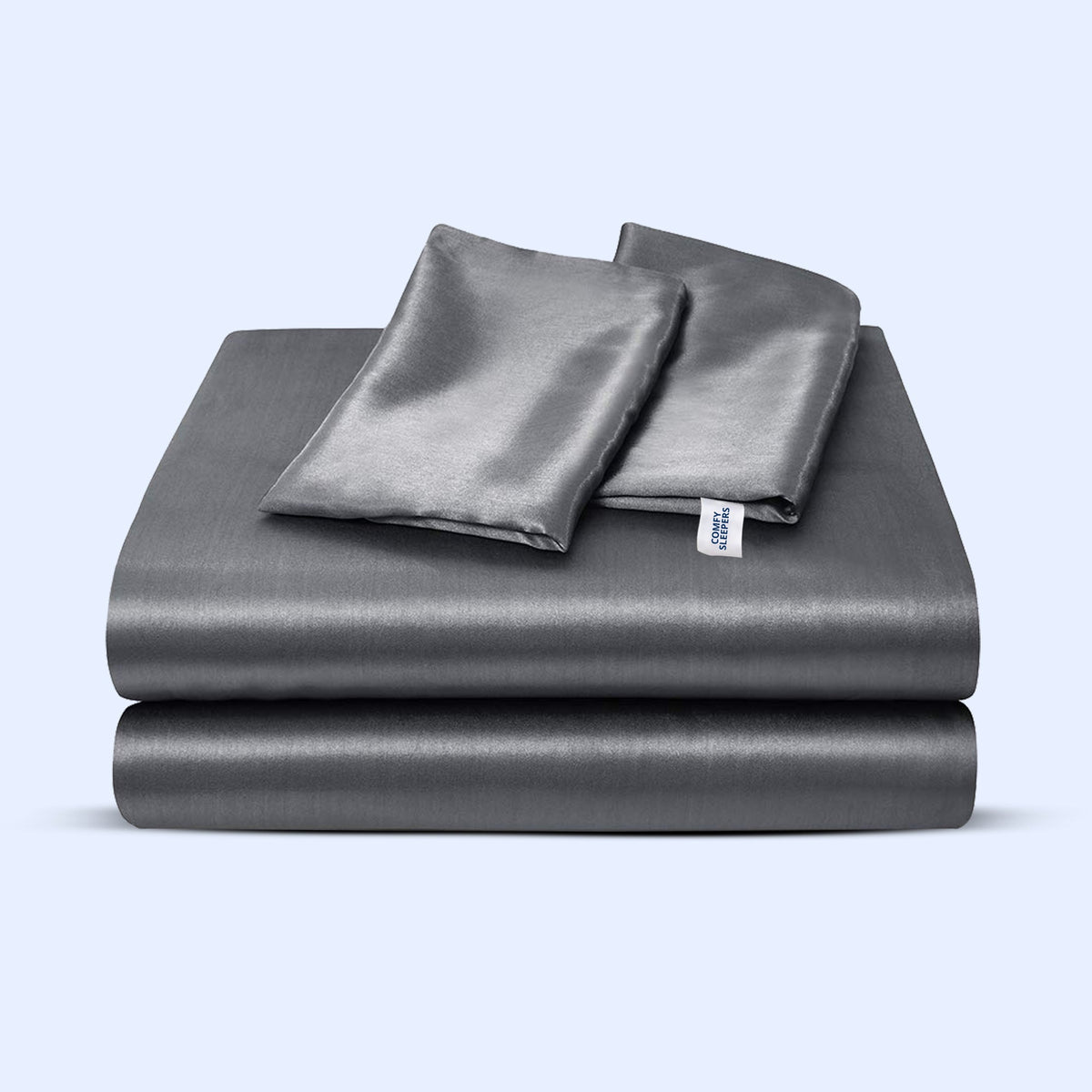 4-Piece Bedding Set – Breathable Duvet Cover Set with Silver Ion Finish, Black, Green, Grey or Red