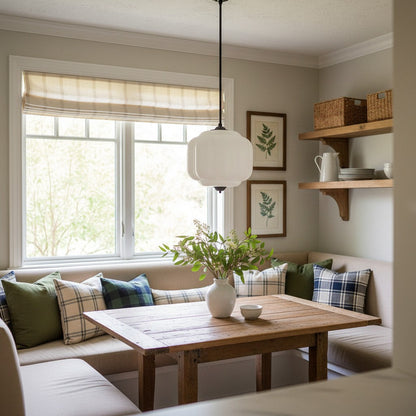 Lumi Vintage Milk Glass Oiled Brass Eloise Pendant Light