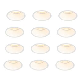 Set of 12 Recessed Spotlights White GU10 50mm IP44 - Dept