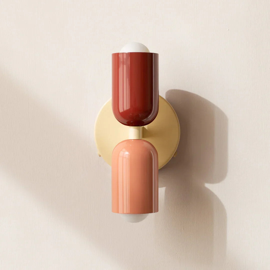 Up Down Wall Light – Scandinavian Two-Way LED Sconce, 16 Colour Combinations
