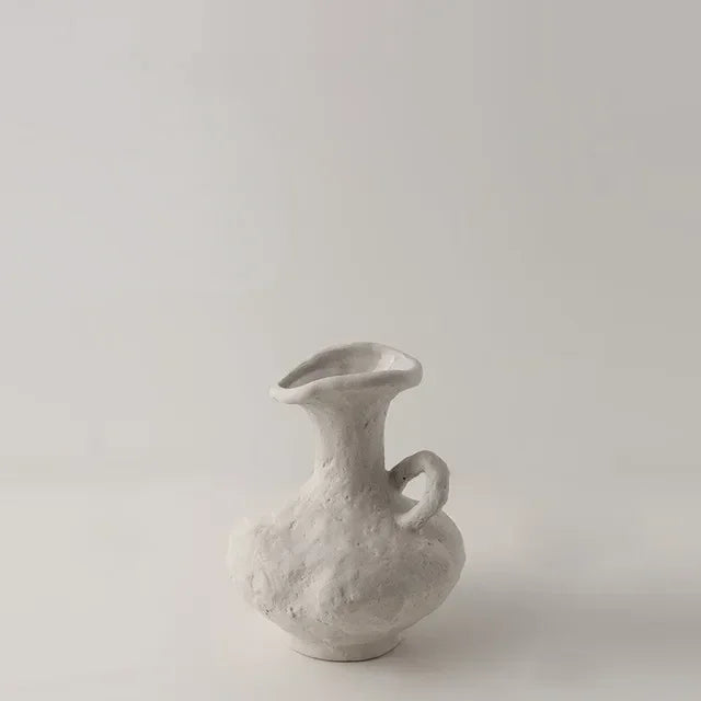 Textured Sculptural Vase – Decorative Table Vase, Burgundy, Grey, Beige, Terracotta or Set of 3