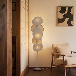 Japandi Floor Lamp Beige 3-Lights - Organica