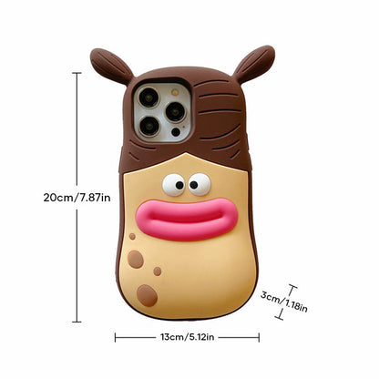 3D Frog Phone Case – Cute Cartoon Protective Case for iPhone 12 to 15 Models, 2 Styles