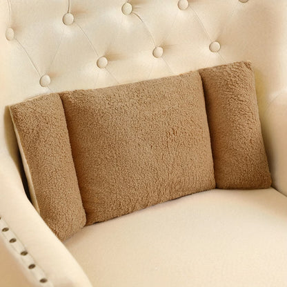 Sherpa Lumbar Pillow – Soft Back Support Cushion for Office Chair, Car & Sofa, 5 Colours