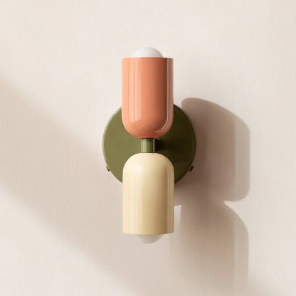 Up Down Wall Light – Scandinavian Two-Way LED Sconce, 16 Colour Combinations