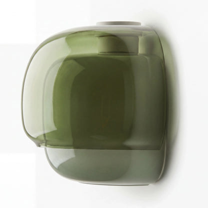 Coloured Glass Wall Light – Modern Sconce, Orange, Green, Blush, Burgundy, Yellow or Grey