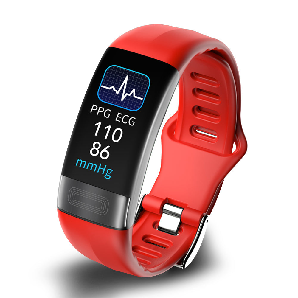Fitness Tracker Bracelet – Heart Rate, Sleep & Cycle Tracking Smart Band, Black, Blue or Red