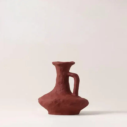 Textured Sculptural Vase – Decorative Table Vase, Burgundy, Grey, Beige, Terracotta or Set of 3
