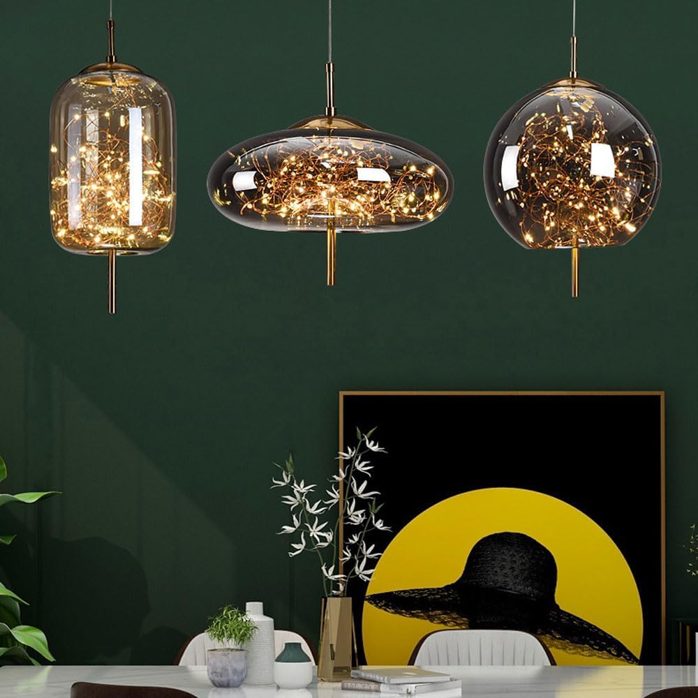Modern Glass LED Ceiling Lamp – Perfect for Home Spaces