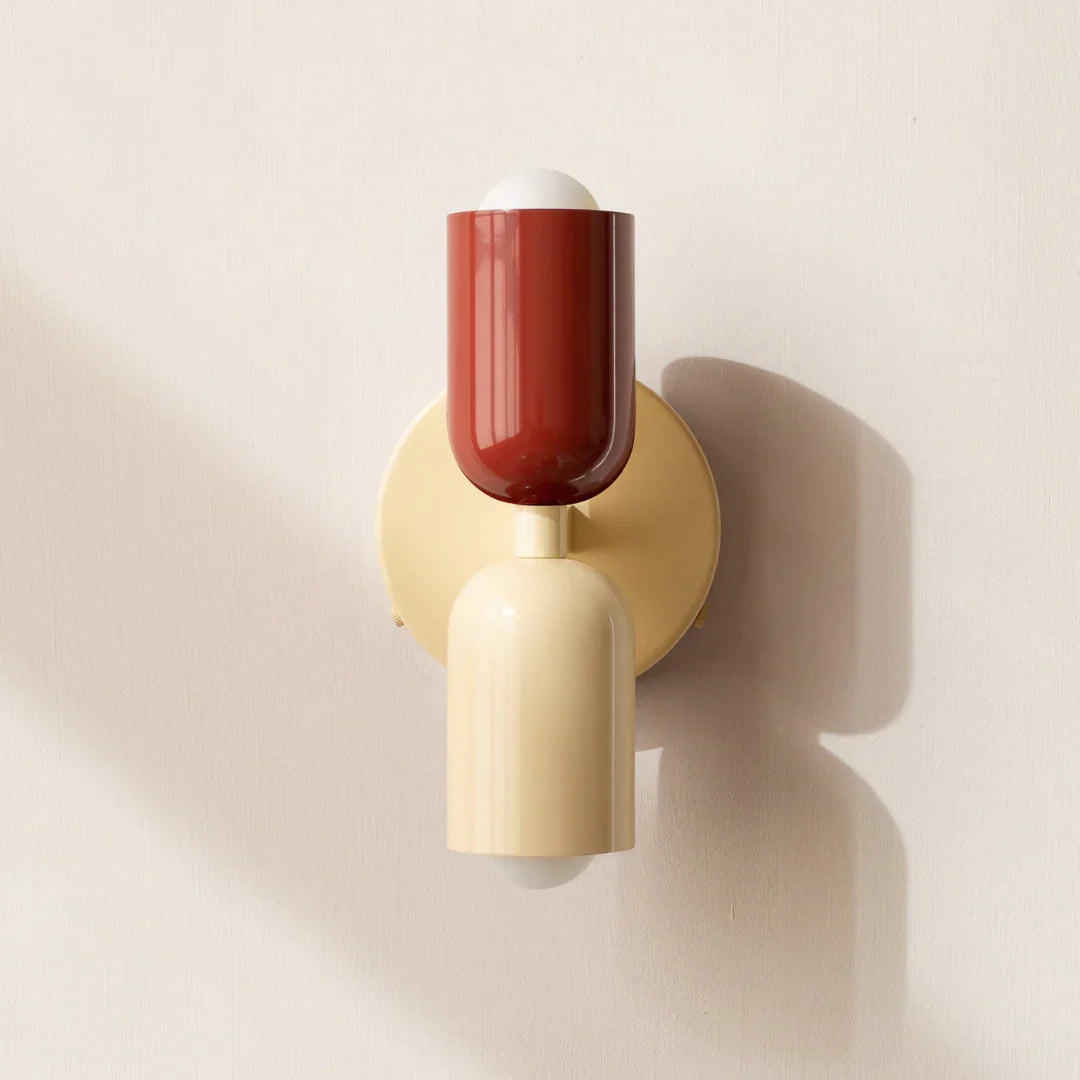 Up Down Wall Light – Scandinavian Two-Way LED Sconce, 16 Colour Combinations