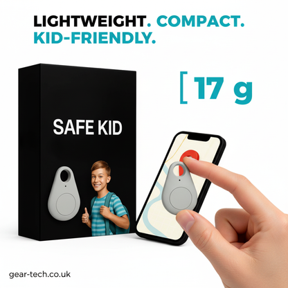 Children’s Waterproof GPS Tracker with Real-Time Location & SOS Alarm | Small, Light, Carrying Case and Security Features | Sansoti