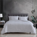 7-piece herringbone bedding set including a sheet