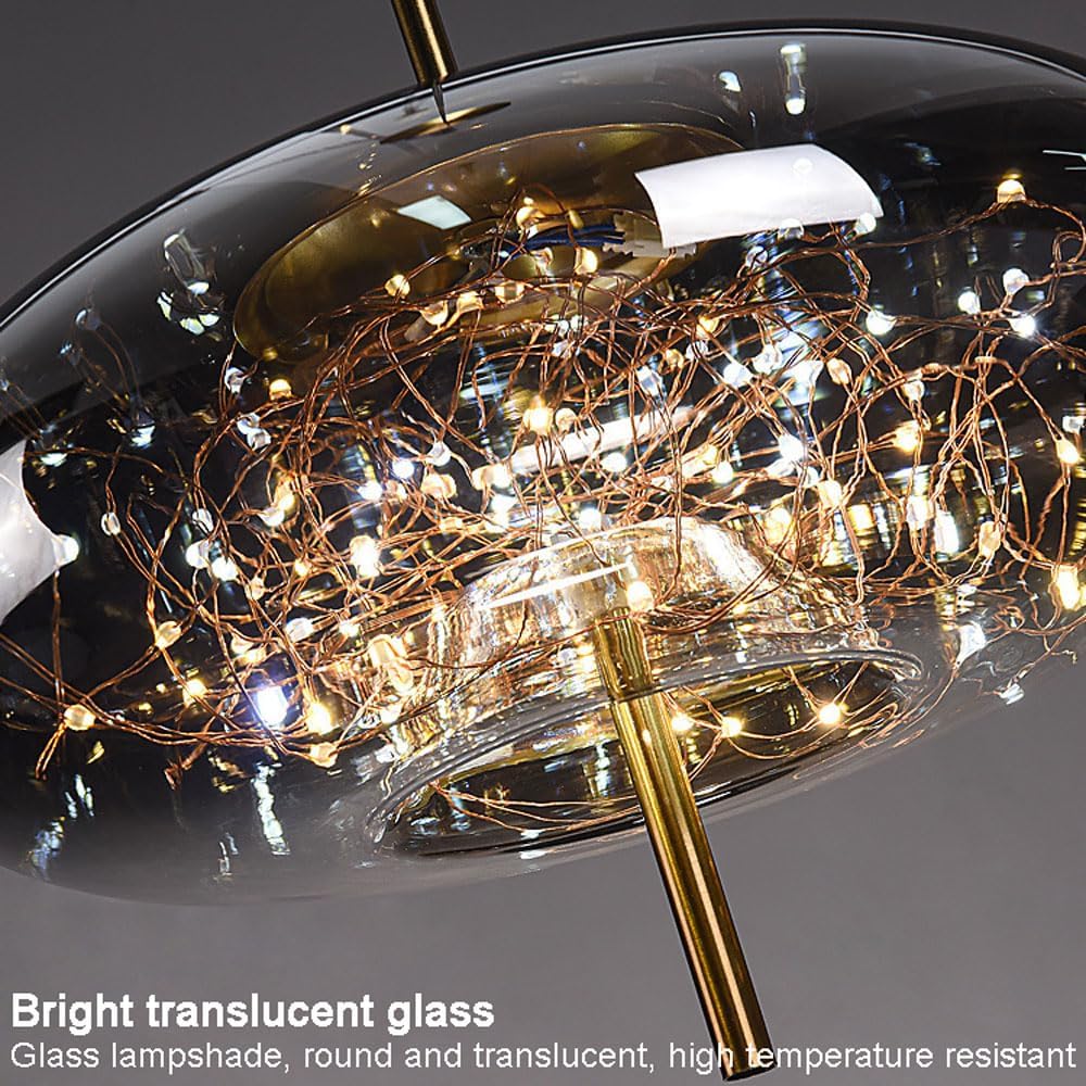 Modern Glass LED Ceiling Lamp – Perfect for Home Spaces
