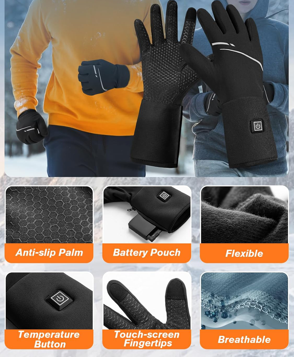 Ultra Warm Heated Outdoor Gloves